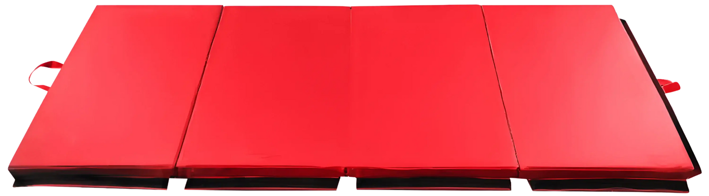 French Fitness 8' x 4' x 2" Crash Mats - 3-Fold 4-Section Folding Gymnastics Mat (New)