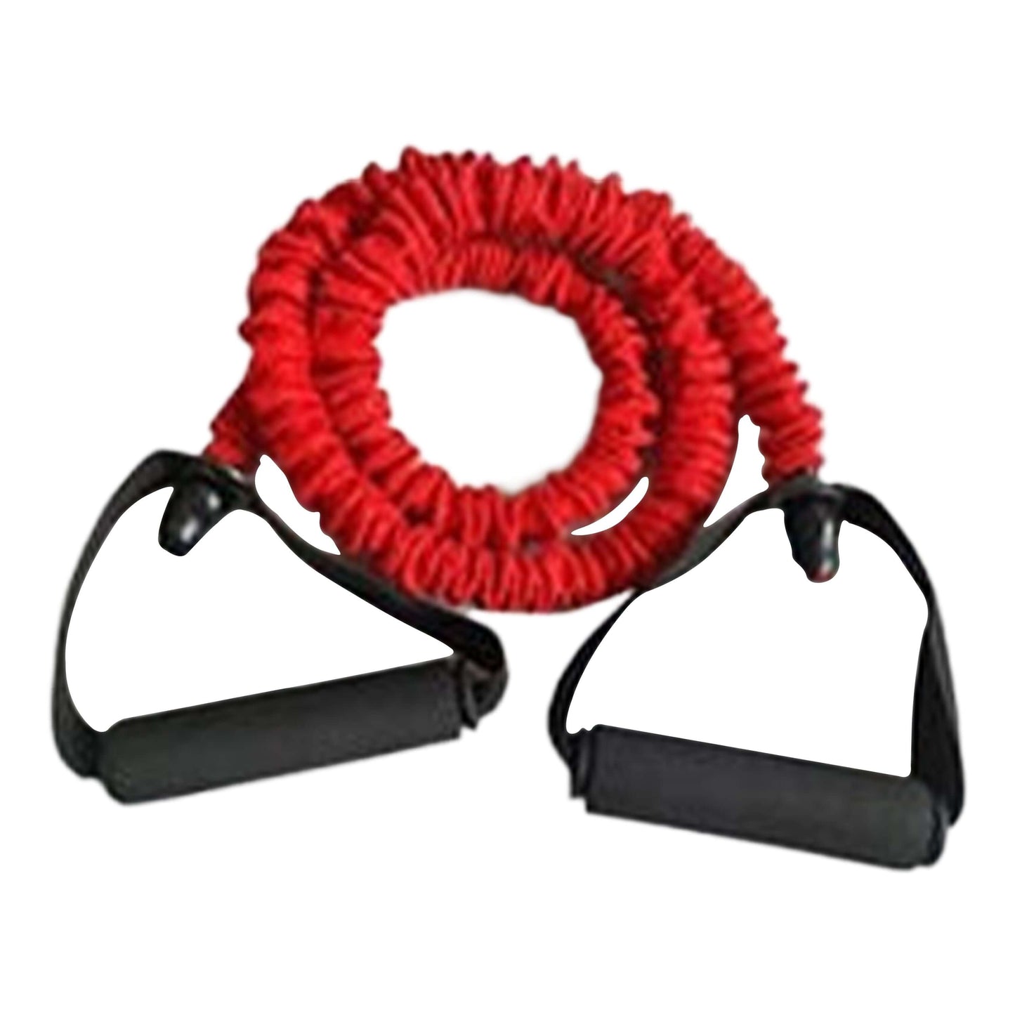 French Fitness Toning Resistance Tube Bands w/Handles - Red (15 lbs) (New)