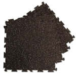 Body-Solid RF4PM Interlocking Rubber Flooring 4 Piece 19.5" x 19.5" x 3/8" (New)