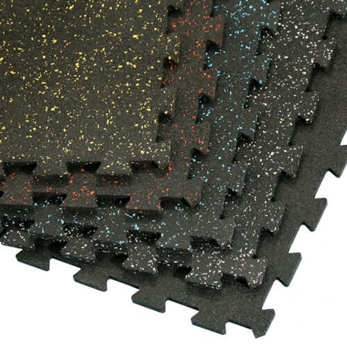 Body-Solid RF4PM Interlocking Rubber Flooring 4 Piece 19.5" x 19.5" x 3/8" (New)