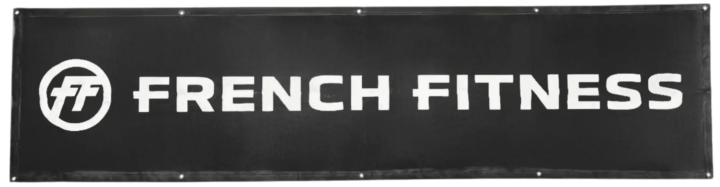 French Fitness Vinyl Mesh 24" x 96" Horizontal Banner (New)