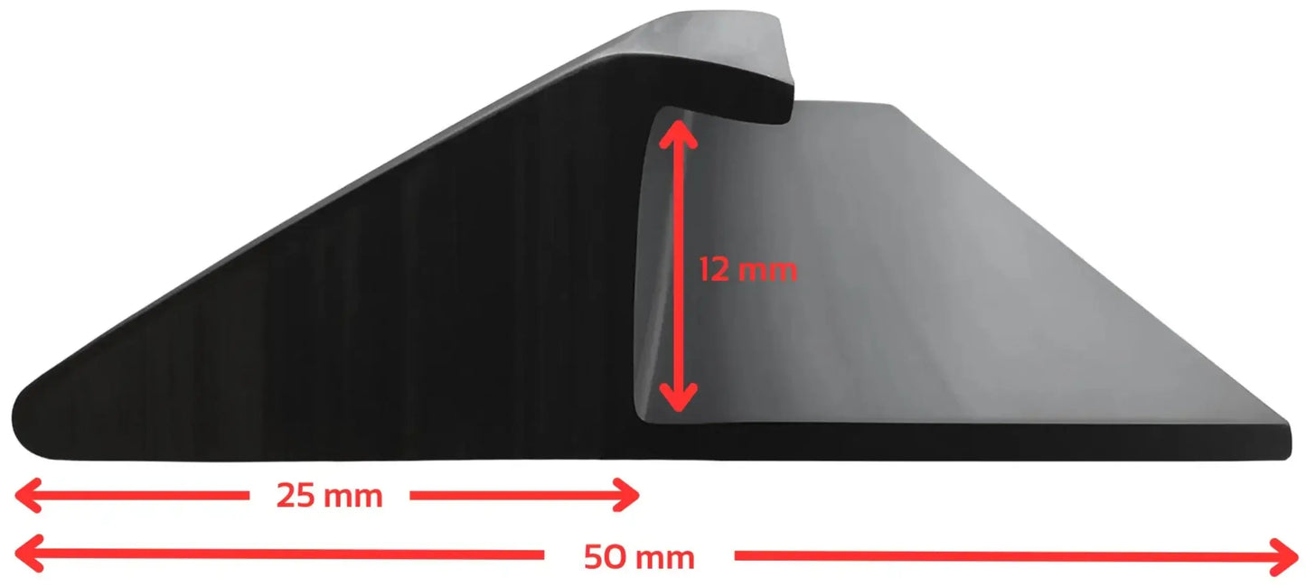 French Fitness Rubber Flooring Ramps Beveled Edge Transition Strip 12mm (New)