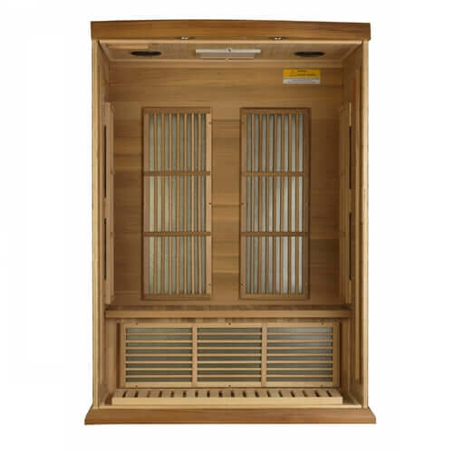 GoldenDesigns MX-K206-01-ZF CED Canadian Red Cedar Maxxus "Cholet Edition" 2 Person Near Zero EMF FAR Infrared Sauna (New)