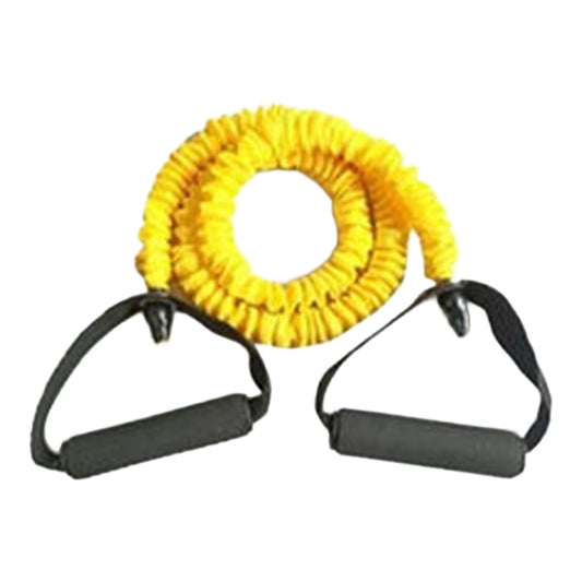 French Fitness Toning Resistance Tube Bands w/Handles - Yellow (10 lbs) (New)