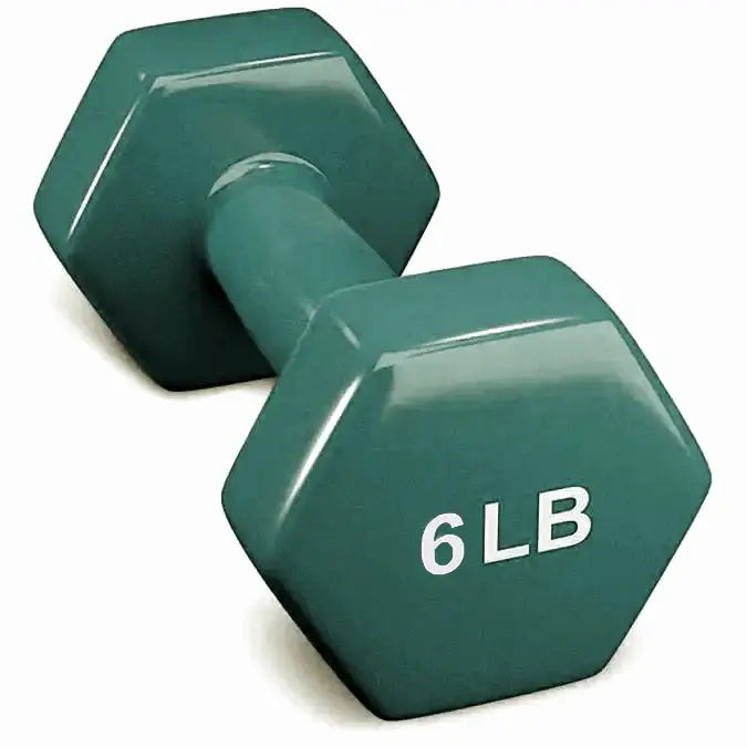 French Fitness Colorful Hex Vinyl 48 Pair Dumbbell Set w/ Body-Solid GDR500 Rack (New)